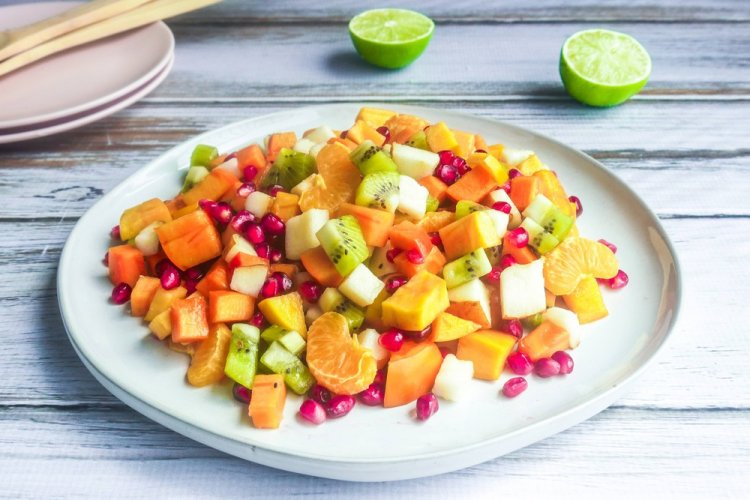 New Year's Fruit Salad with Persimmon