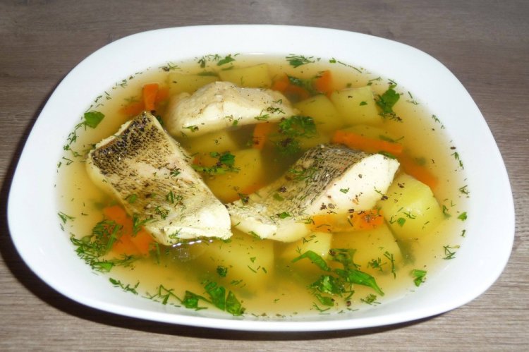 Heilbutt-Fischsuppe