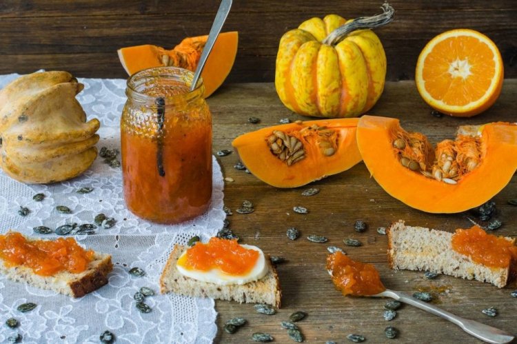 Mermelada de calabaza con naranja pasada por picadora de carne