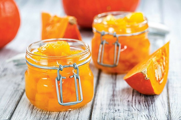 Mermelada de calabaza con naranja y agua