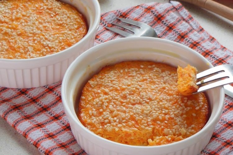 Pastel de zanahoria con arroz