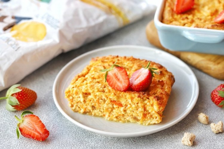 Pastel de zanahoria con requesón