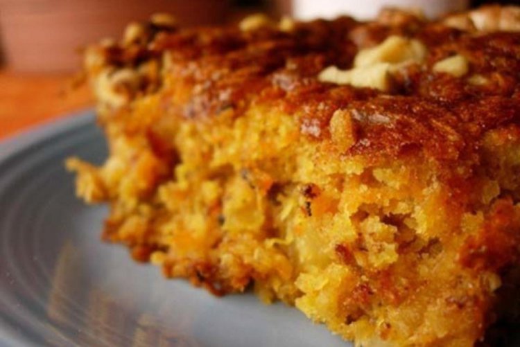 Pastel de zanahoria con nueces