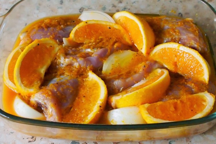 Adobo de naranja para pollo