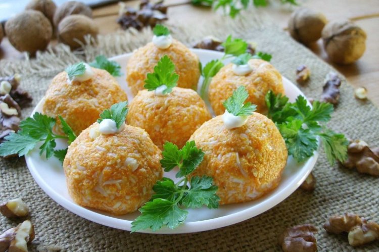 Karottenbällchen mit Hering