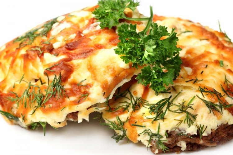 Leber-Schnitzel unter Käse