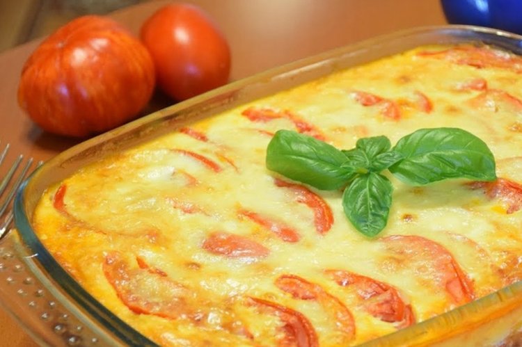 Pumpkin Casserole with Tomatoes and Feta Cheese