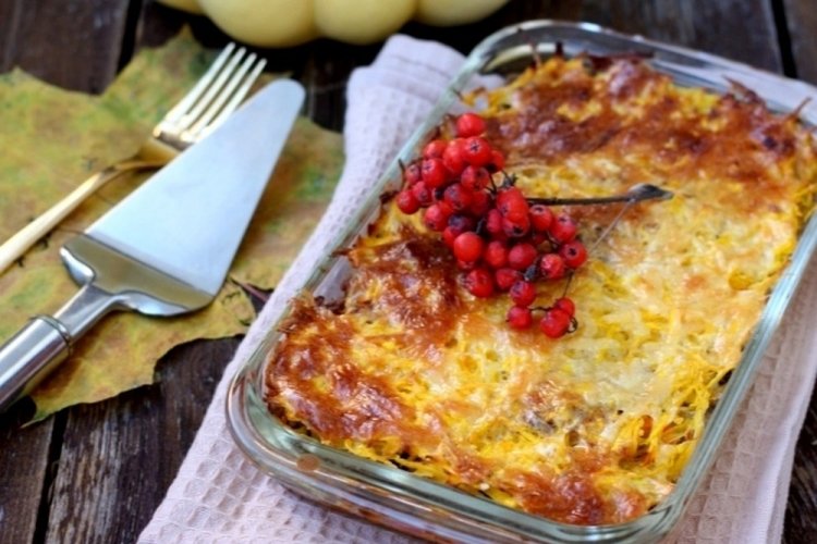 Pumpkin Casserole with Minced Meat