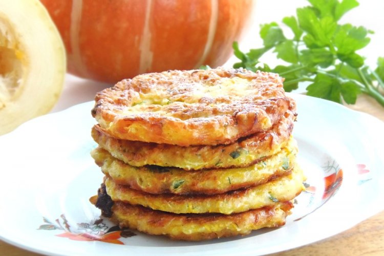 Pumpkin Fritters with Garlic and Herbs