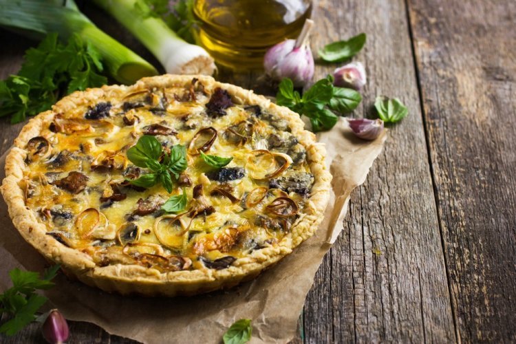 Pastel de patatas y setas porcini