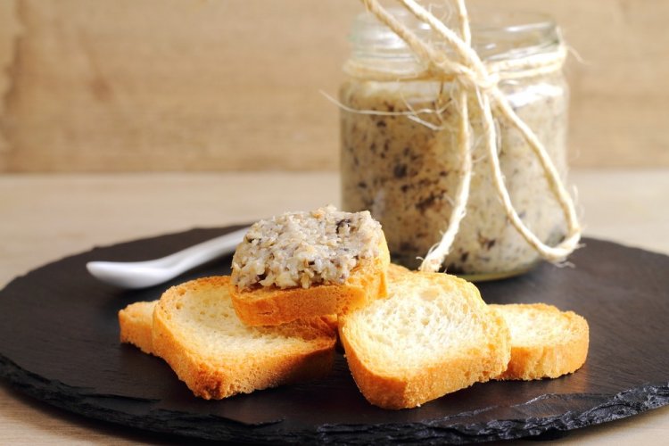 Paté de setas con nueces