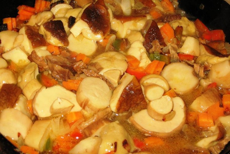 Goulash de setas porcini