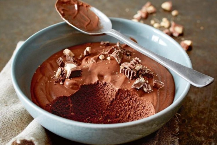 Mousse de leche y chocolate