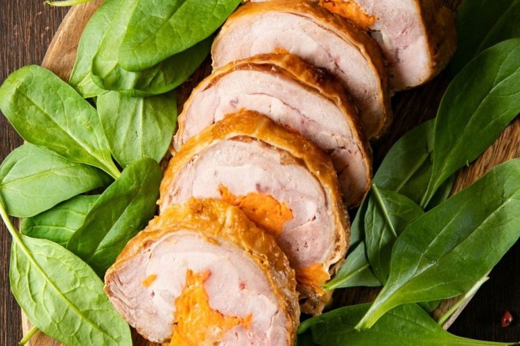 Rollo de pavo con zanahoria