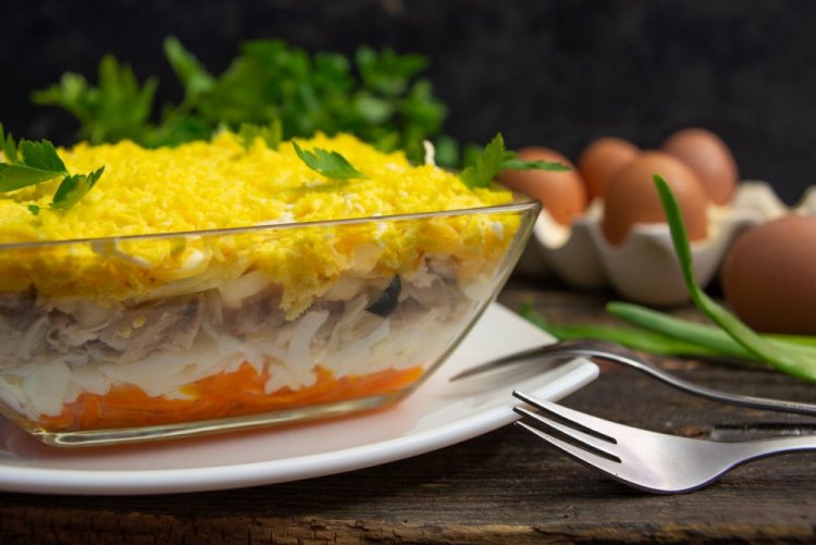 Mimosa Salad with Smoked Mackerel