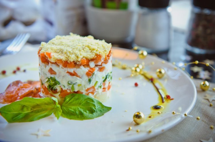 Mimosa Salad with Red Fish