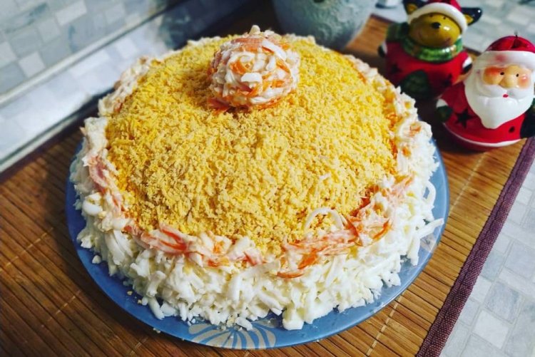 Mimosa Salad with Korean Carrots