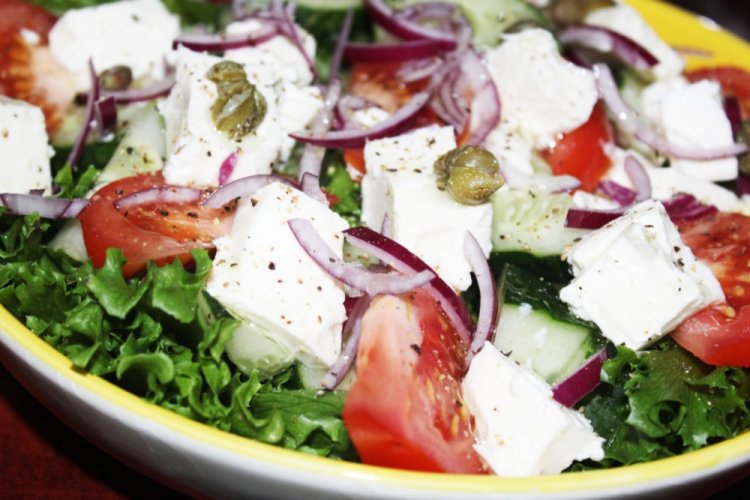 Mango, Tomato, and Feta Salad