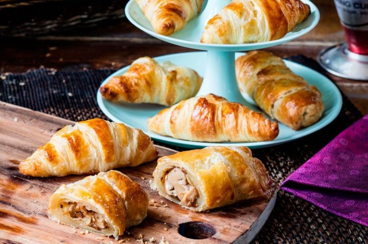 Puff Pastry Croissants with Mushrooms