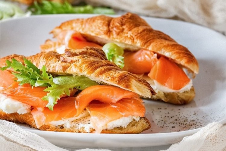 Puff Pastry Croissants with Salmon