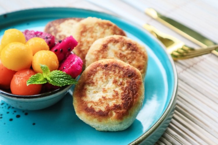 Tofu-Quarkpfannkuchen mit Reismehl