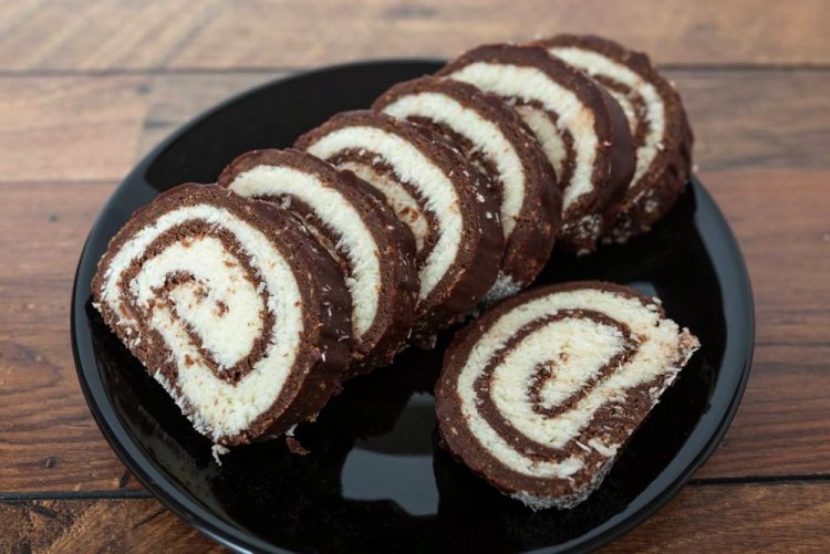 Bananen-Nuss-Rolle ohne Backen