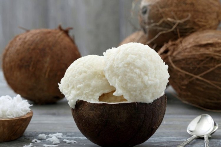 Selbstgemachtes Kokos-Eis