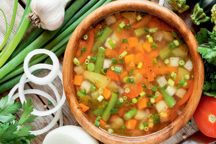 Diet Soup with Chicken and Green Beans