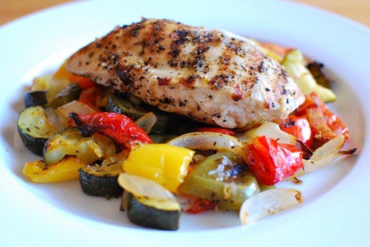 Chicken Breast with Vegetables in the Oven