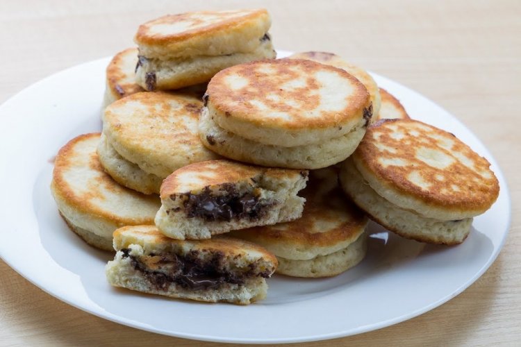 Kefir Pancakes with Chocolate