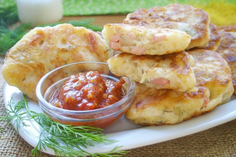 Kefir Pancakes with Sausage