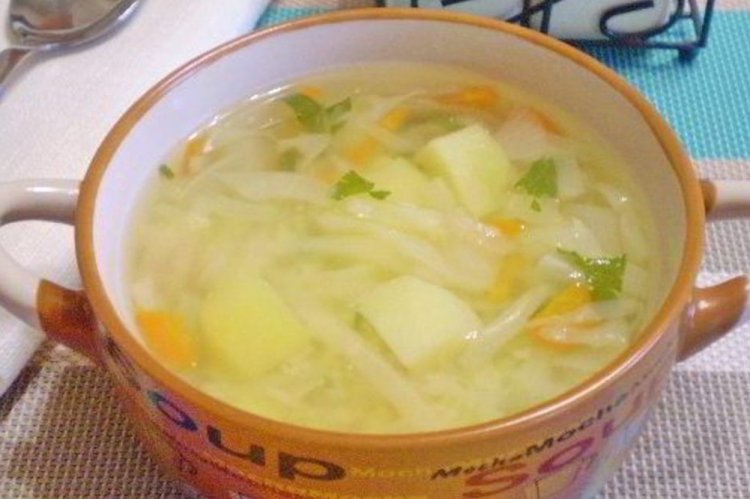 Healthy Shchi (Cabbage Soup) with Fresh Cabbage