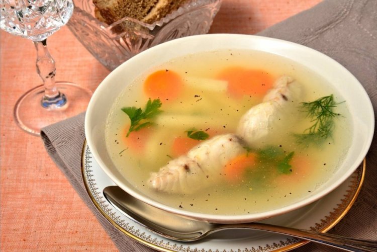 Healthy Fish Soup with Vegetables