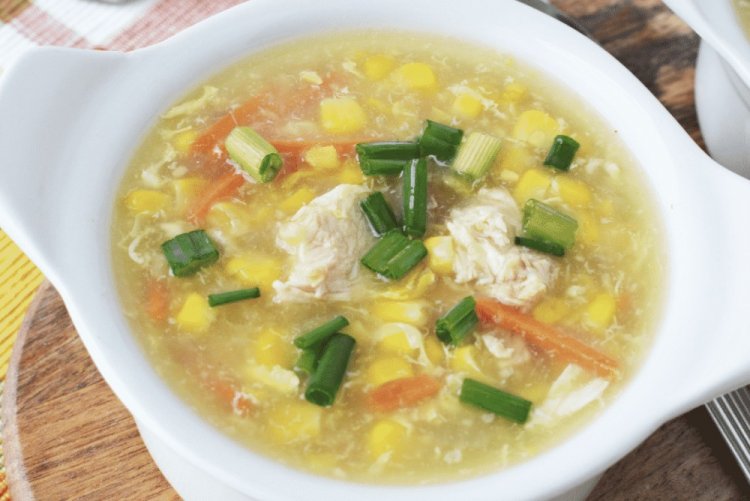 Chicken Soup with Pumpkin and Corn