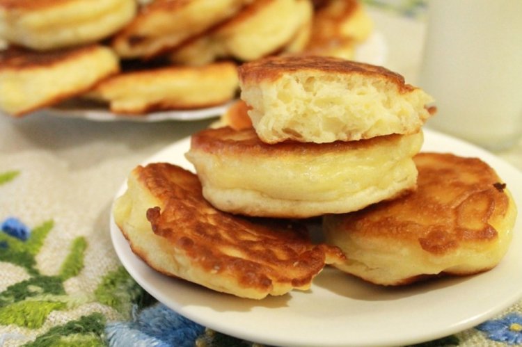 Tortitas con leche y levadura