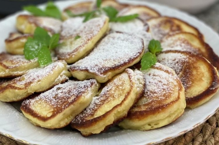 Tortitas con leche y plátano