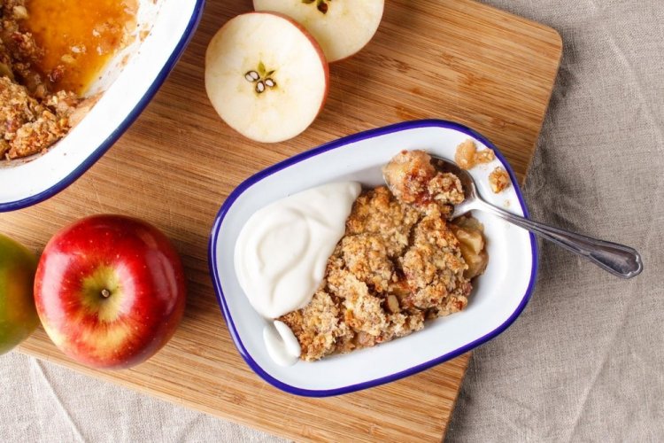 Apfel Crumble im Multikocher