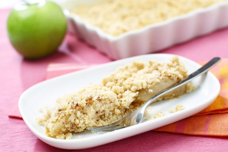 Apfel Crumble mit Quark