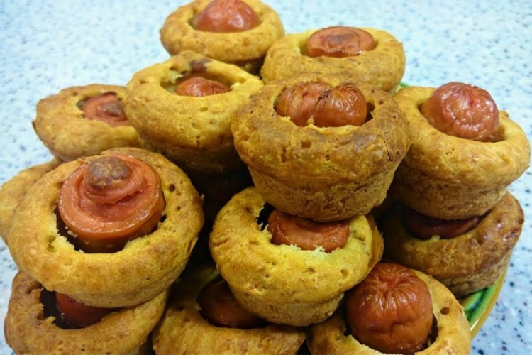 Muffins mit Würstchen