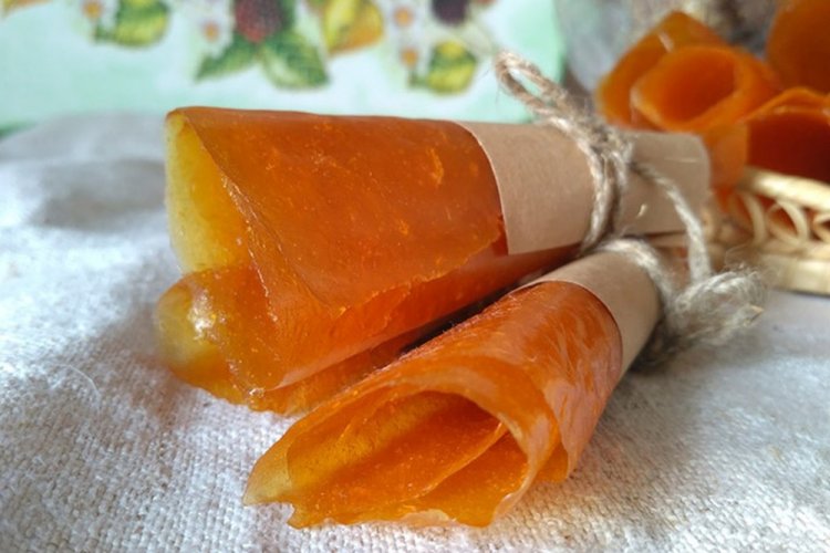 Kürbispastila mit Äpfeln