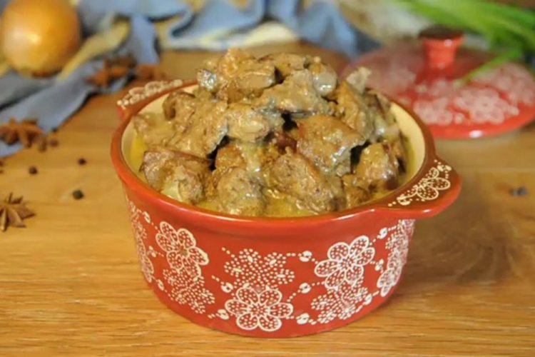 Hähnchenleber in Currysauce