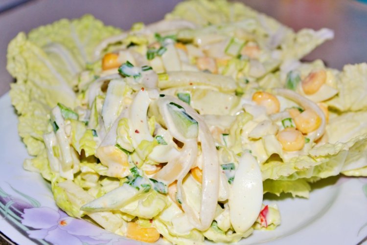Corn, Cucumber, and Egg Salad