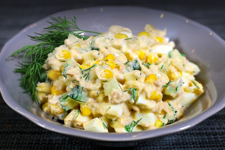 Tuna, Corn, and Cucumber Salad