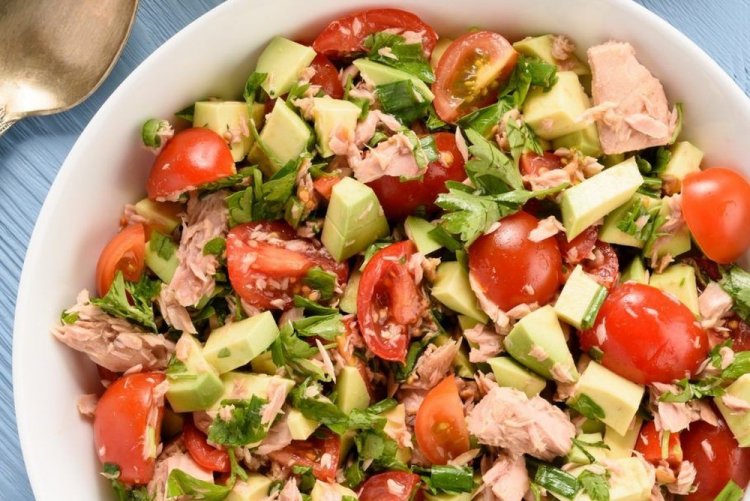Avocado, Cucumber, and Tuna Salad