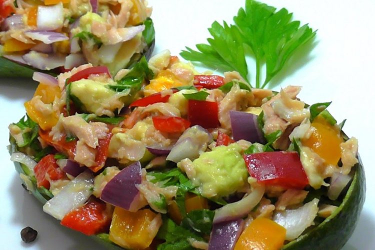Avocado, Cheese, and Tuna Salad