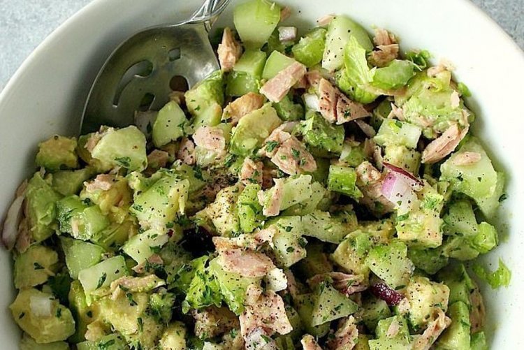 Celery, Avocado, and Tuna Salad