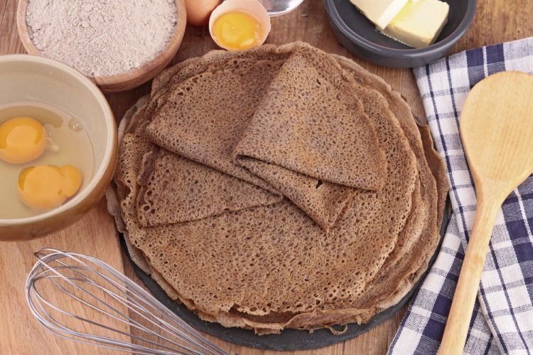 Kefir and Buckwheat Flour Pancakes