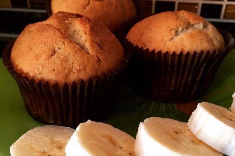 Bananenmuffins aus dem Ofen