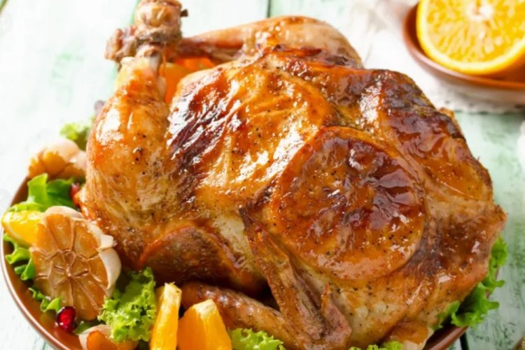 Gefülltes Hähnchen mit Orangen