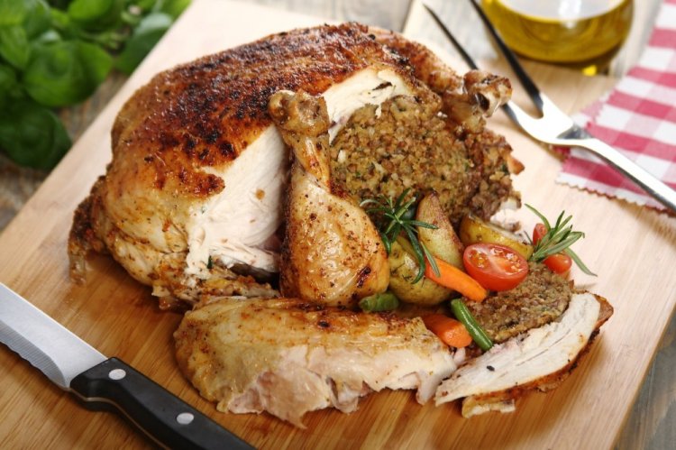 Hähnchen gefüllt mit Buchweizen